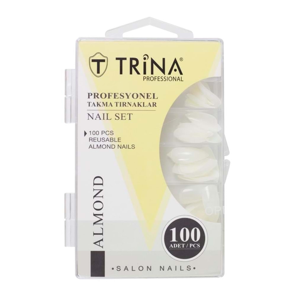 TRİNA TAKMA TIRNAK ALMOND 100LÜ 0003