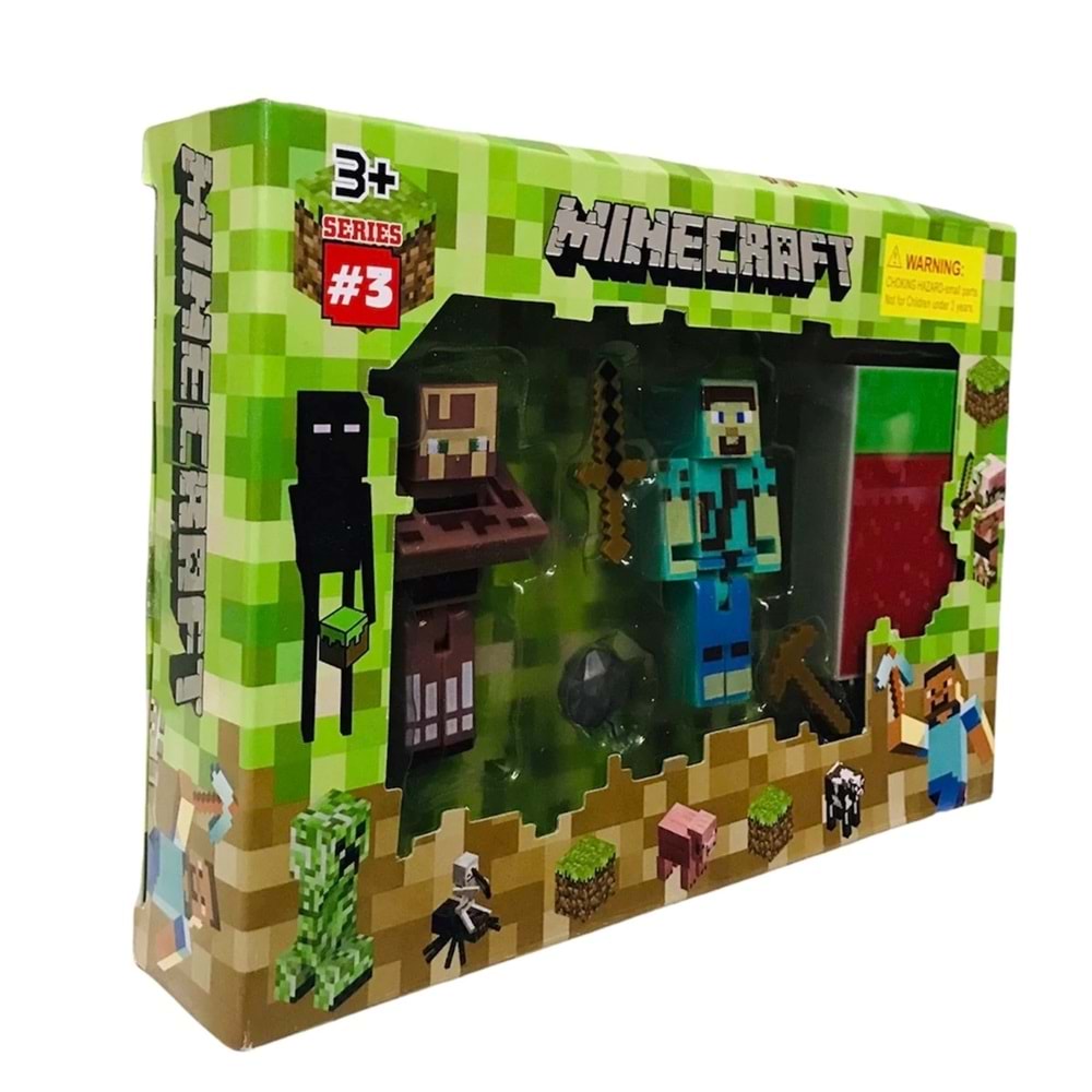 MINECRAFT 3 PARÇA FİGÜR SET